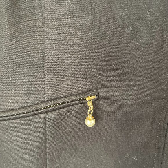 St. John Sport S Black & Pearl Designer Knit Sportcoat Timeless Classic - Picture 6 of 15